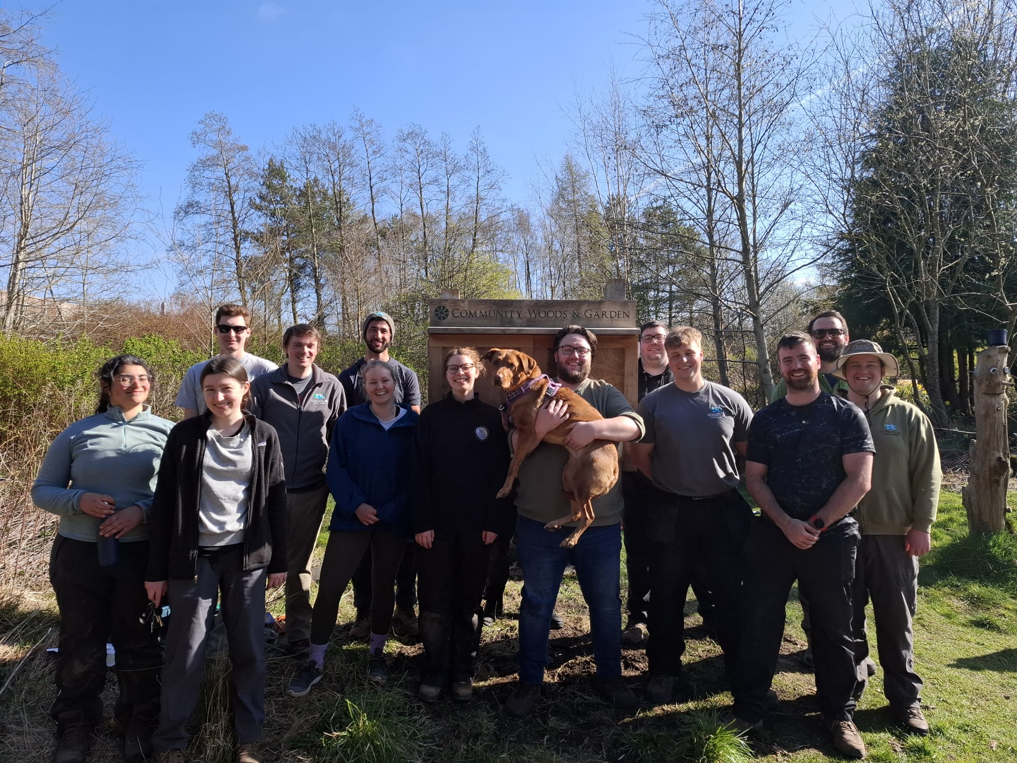 Gondolin Team at Community Woods & Garden A team photo of Gondolin after a day supporting the community woodland