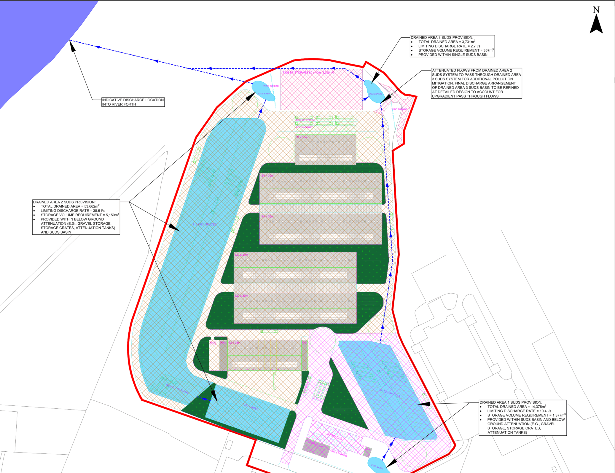 Proposed Flood Risk and Surface Water Drainage Layout Gondolin's proposed Flood Risk and Surface Water Drainage Layout