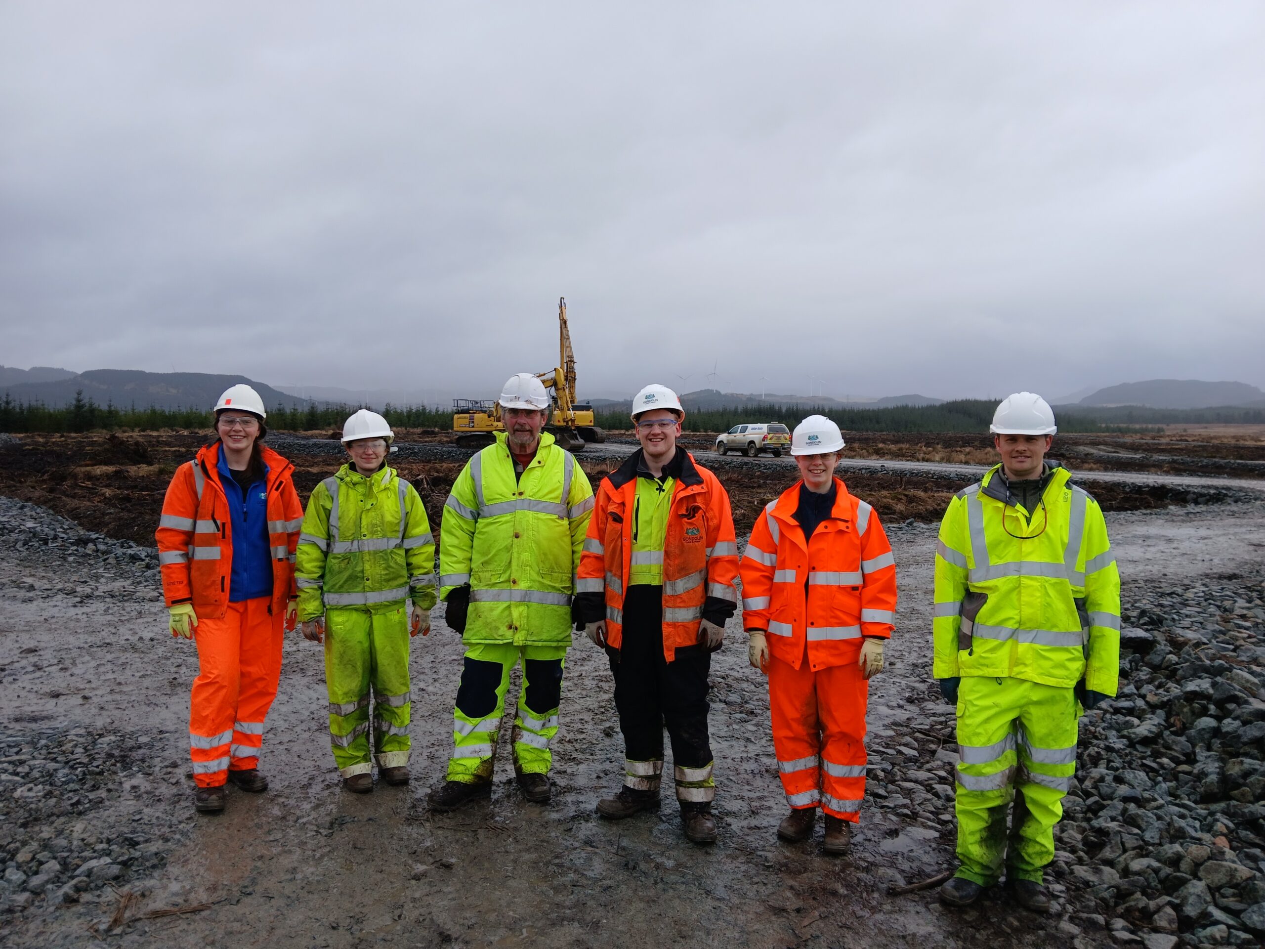 The group attending and contributing to the Forest To Bog Peat Restoration Demonstration.